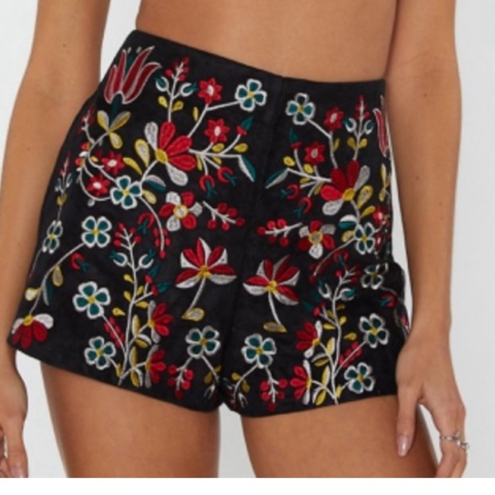 Nasty Gal floral shorts